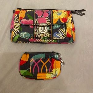 Vera Bradley Jazzy Blossoms Purse and ID Holder